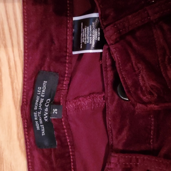 RW&Co. velour pants, size 26 - Picture 2 of 3